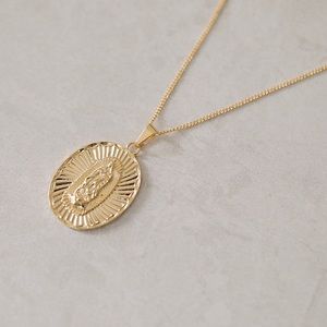 Virgin Mary Necklace | 18k Gold Filled